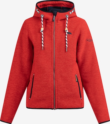 Schmuddelwedda Fleece jas in Rood: voorkant