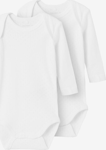 Tutina / body per bambino di NAME IT in bianco: frontale