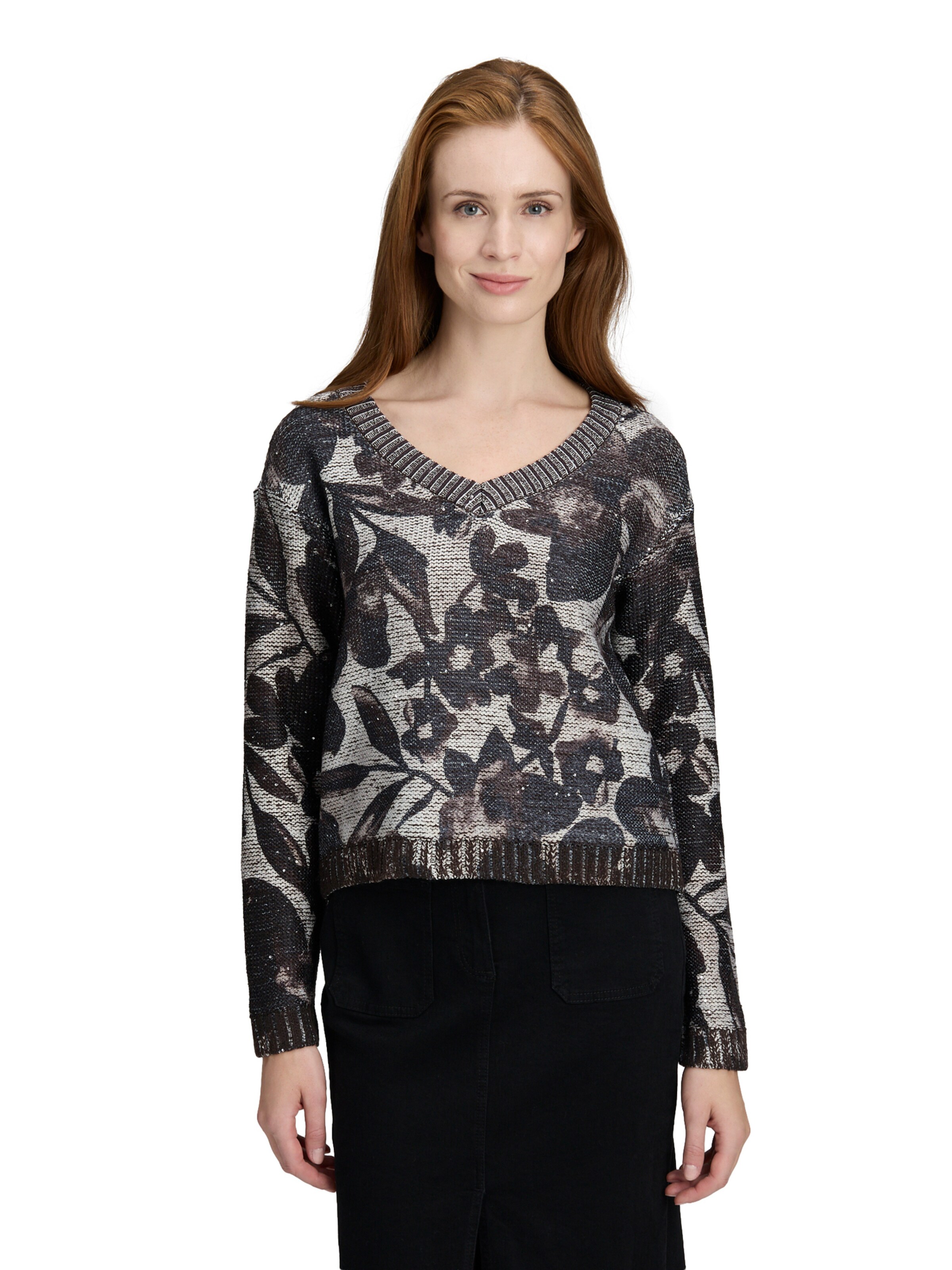 Pull-over Betty Barclay en gris : devant