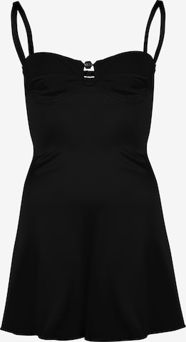 OW Collection Koszula nocna 'SKYLER' w kolorze czarny: przód