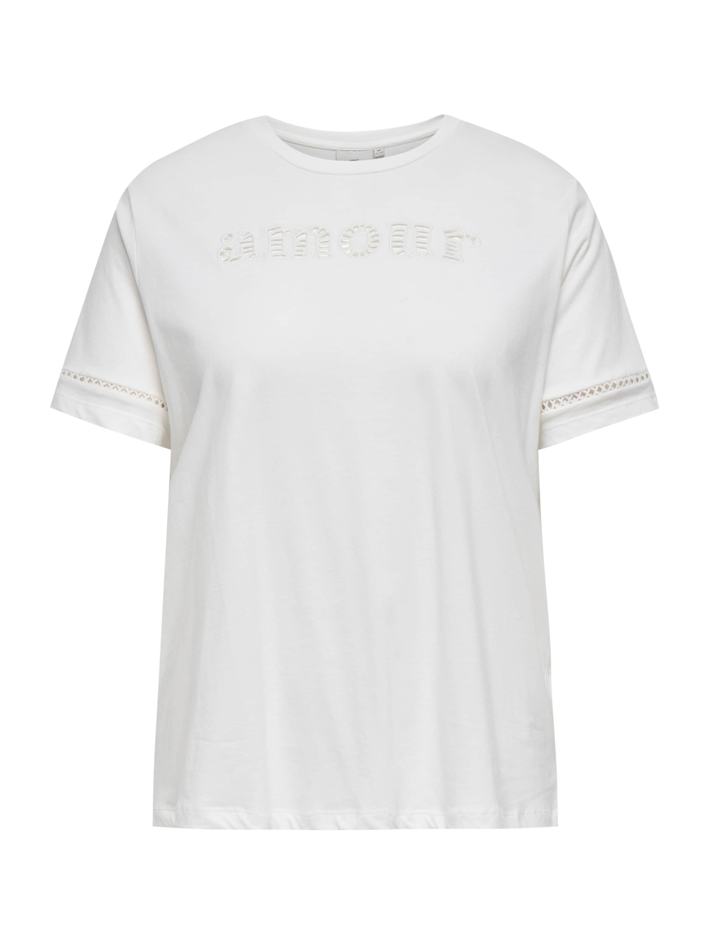 ONLY Carmakoma T-shirt 'CARAnnie' i vit: framsida