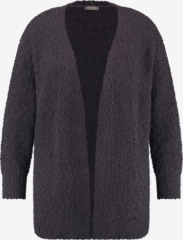 SAMOON Knit Cardigan in Grey: front