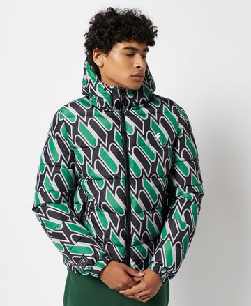 Superdry Winterjas in Groen: voorkant