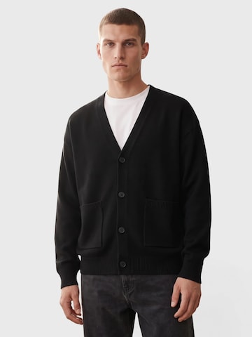 TRAPP Knit Cardigan in Black: front