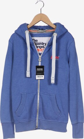 Superdry Sweatshirt & Zip-Up Hoodie in S in Blue: front