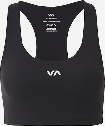 Bustino Reggiseno sportivo 'ESSENTIAL' di RVCA in nero: frontale