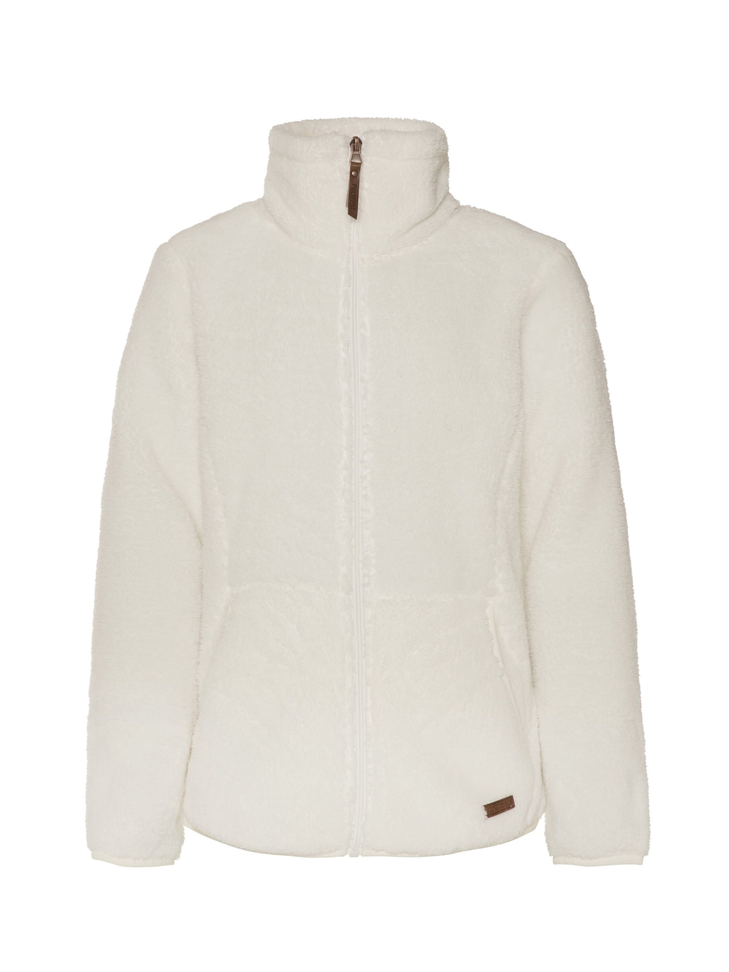 PROTEST Fleece jas 'Riri JR' in Wit: voorkant