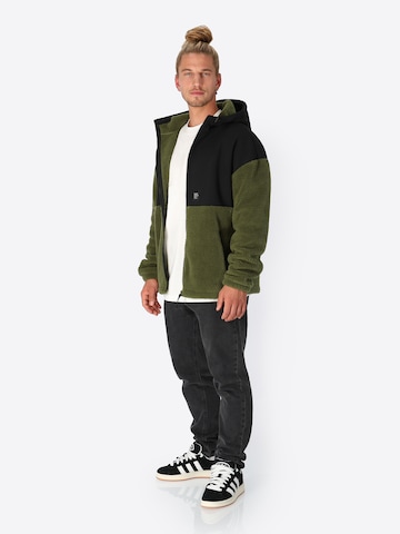 SPITZBUB Fleece Jacket 'Essential' in Green