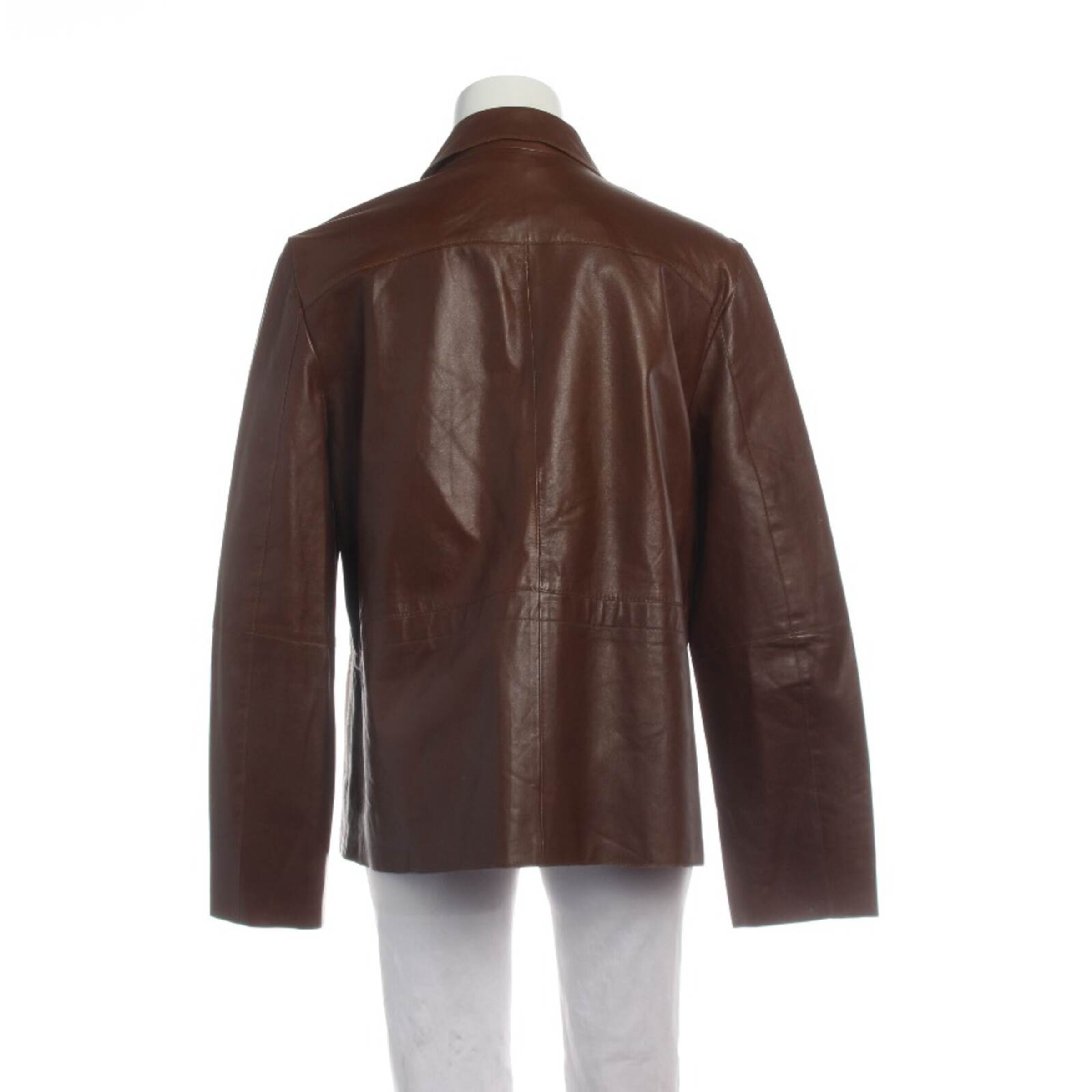 Marc Cain Lederjacke / Ledermantel L in Braun