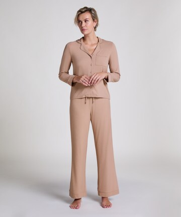Pantalon de pyjama Hunkemöller en beige : devant