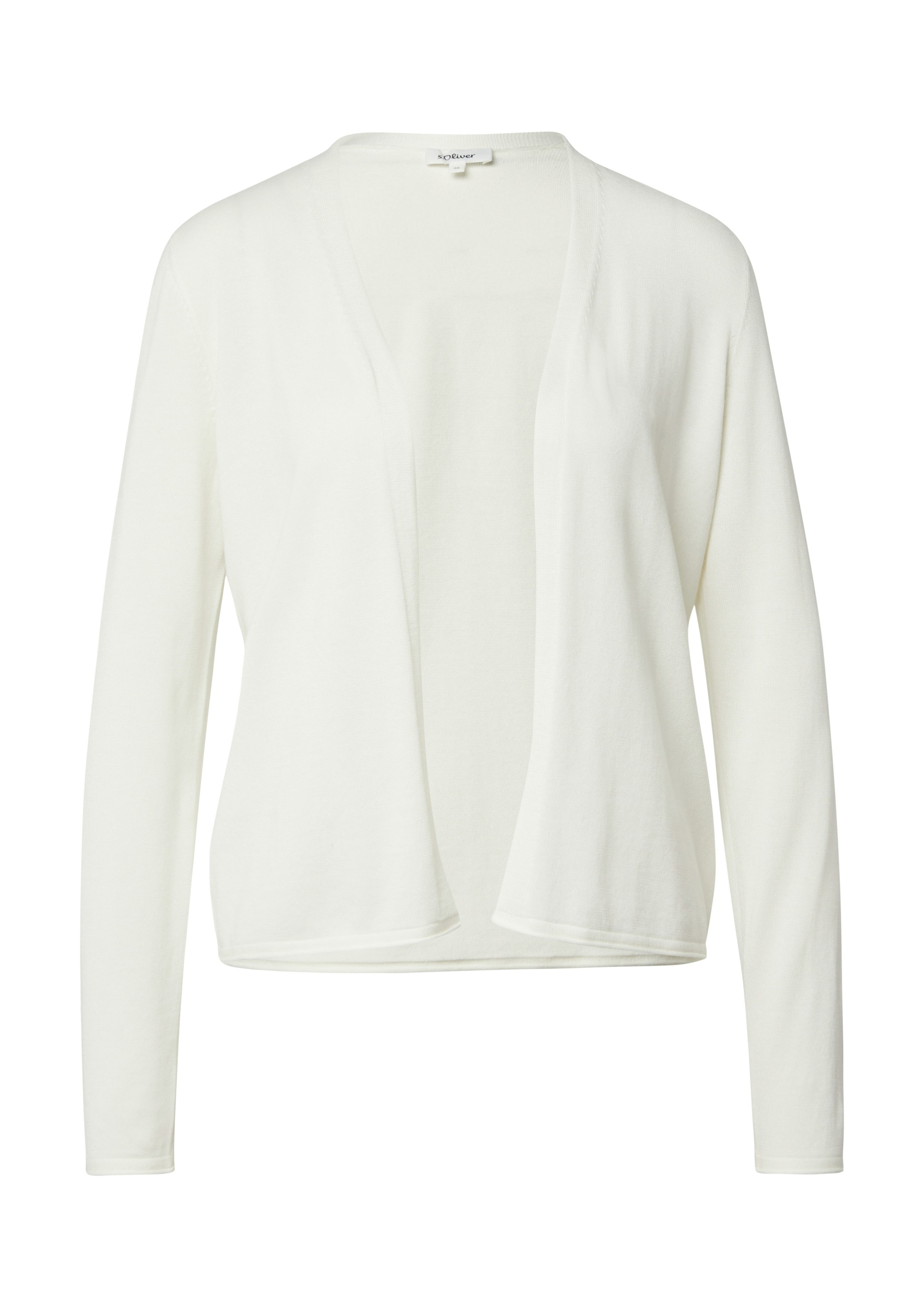 s.Oliver Gebreid vest in Beige: voorkant