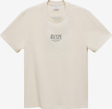 MANGO MAN T-shirt 'BLOOM' i beige: framsida
