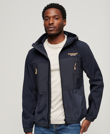 Superdry Functionele jas in Blauw: voorkant