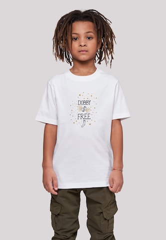 F4NT4STIC Shirt 'Harry Potter Dobby Is Free' in Wit: voorkant