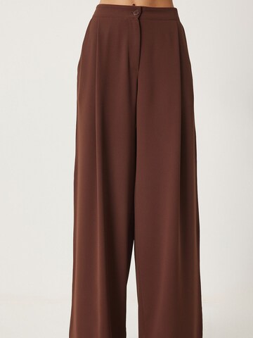 Wide Leg Pantalon à pince Happiness İstanbul en marron