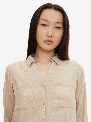 TOM TAILOR Bluse in Beige