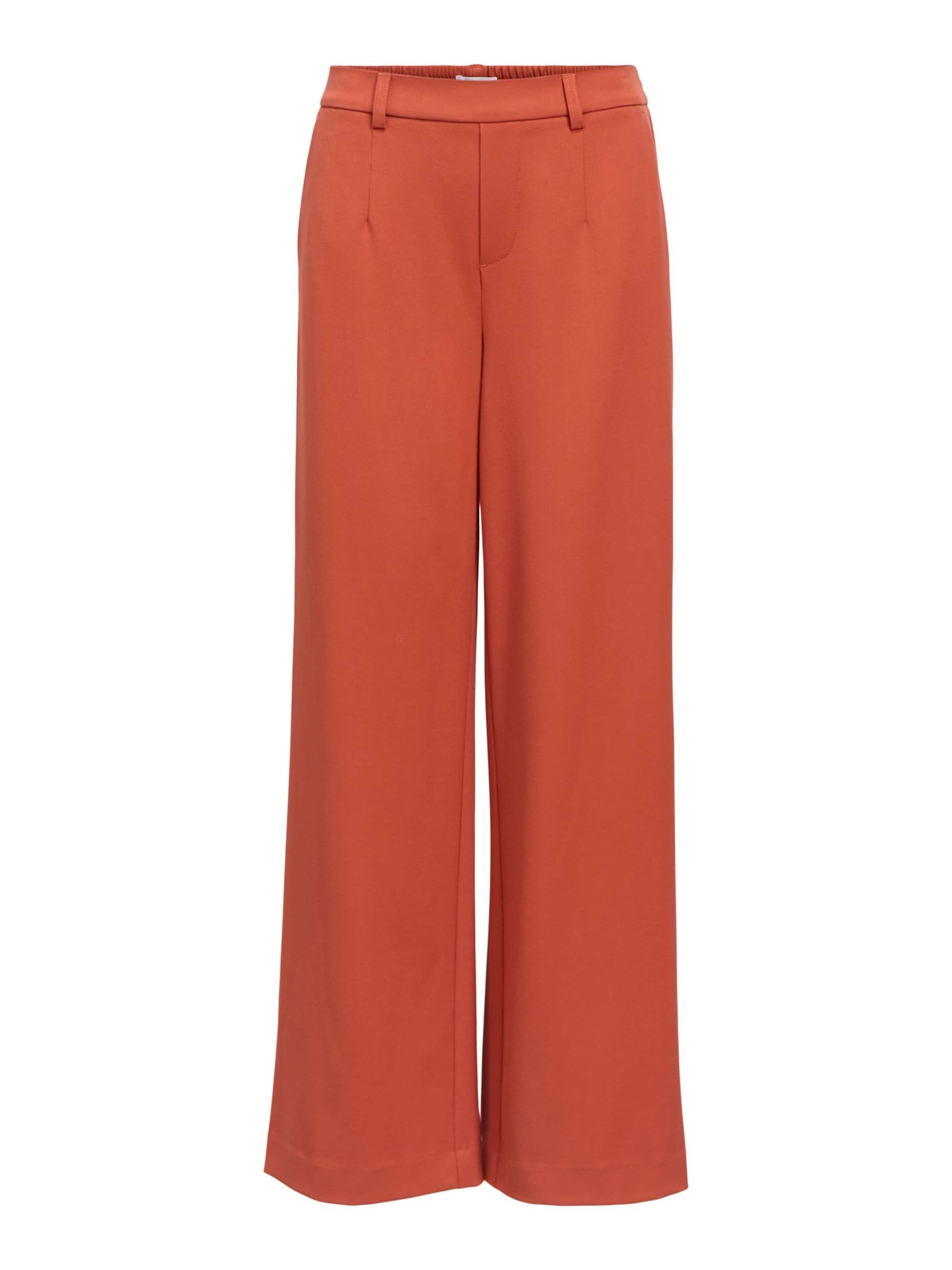 OBJECT - Pierna ancha Pantalón en naranja: frente
