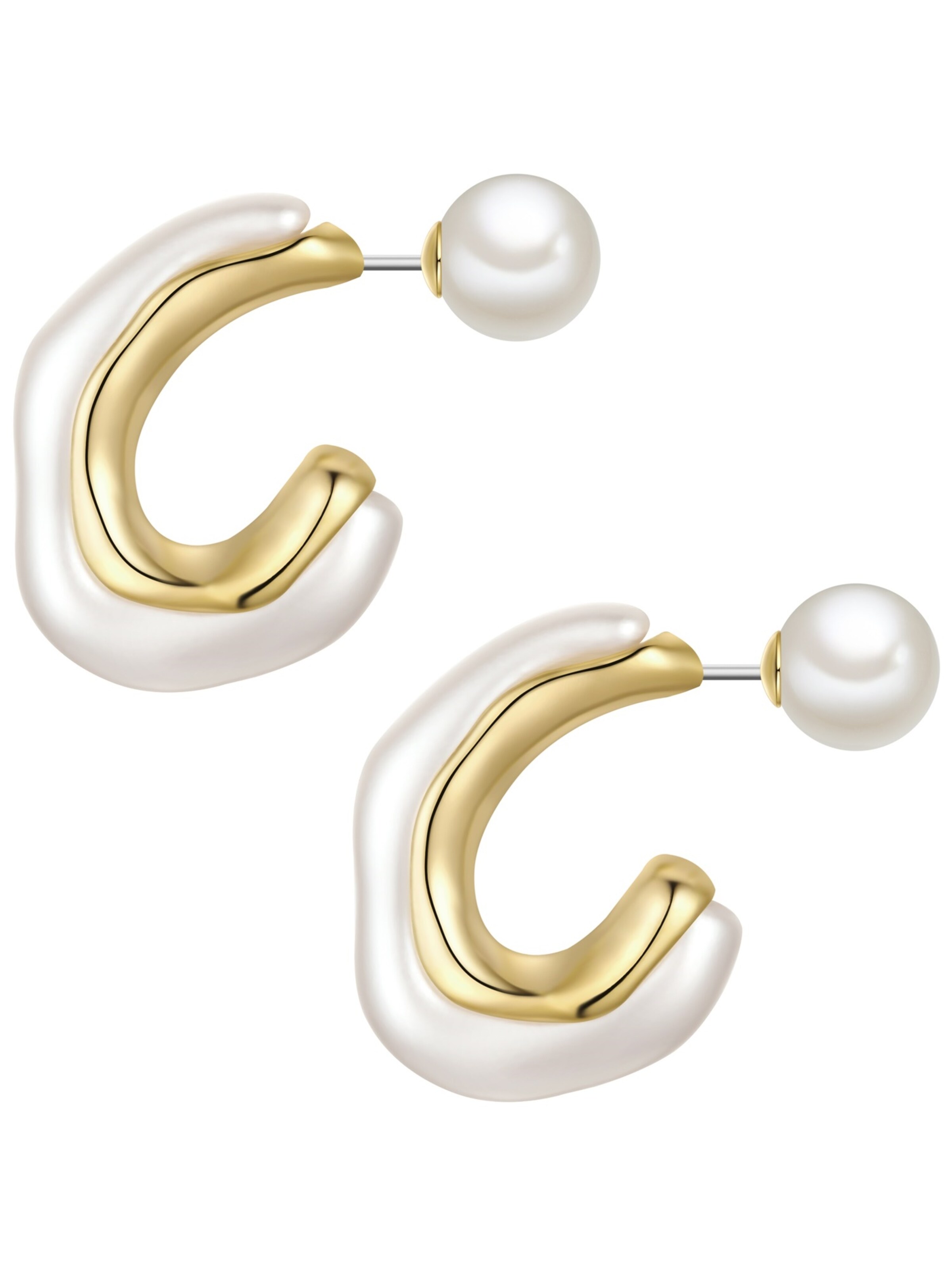 Boucles d'oreilles Yokoamii en blanc