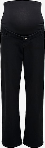 Wide Leg Jean 'OLMSnow' Only Maternity en noir : devant