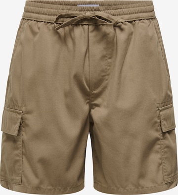 Only & Sons Cargo Pants in Green: front