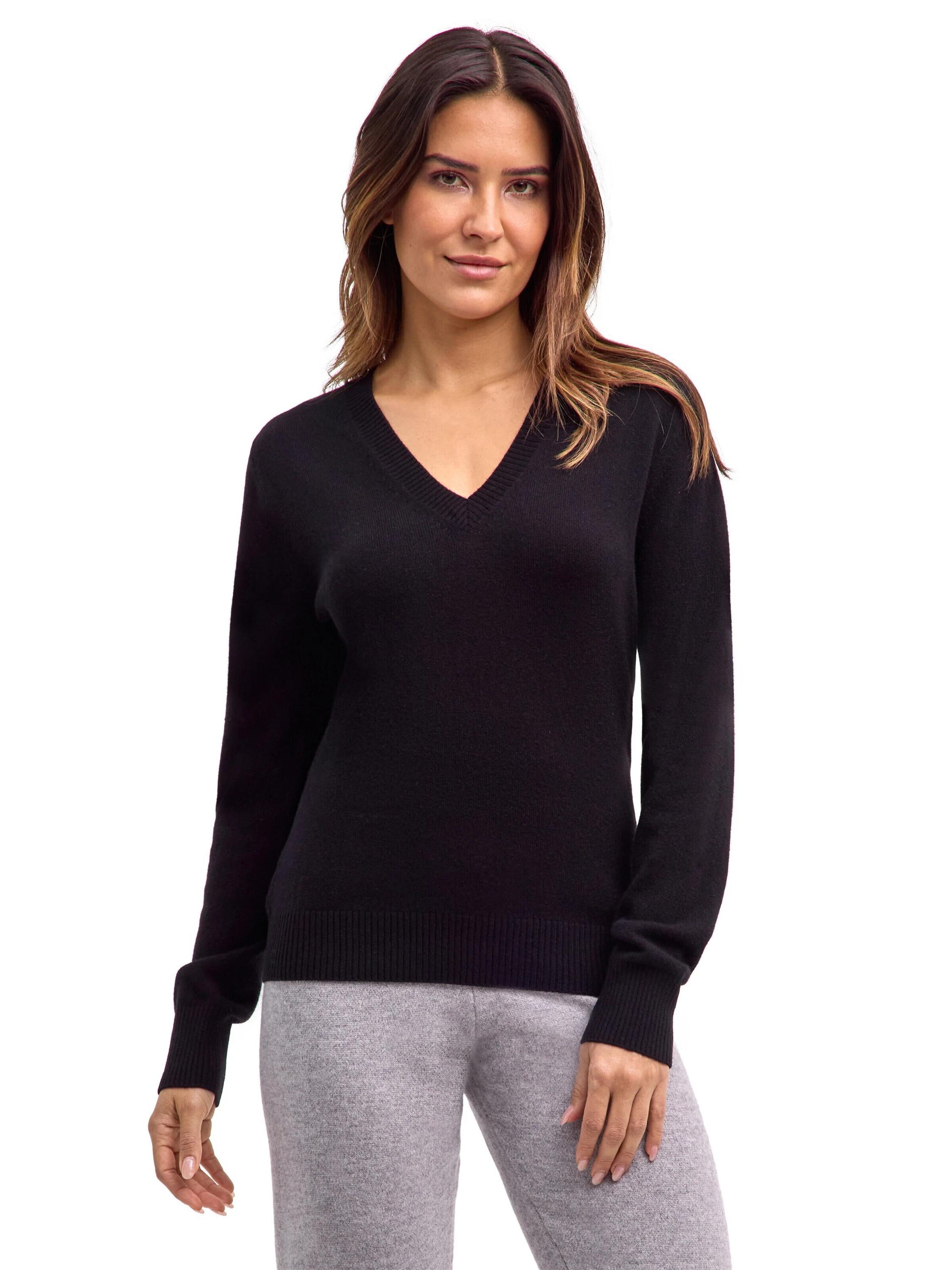 FALKE Pullover 'Pure Cashmere'‌‌‌‌‌‌‌‌ in Schwarz: Vorderseite