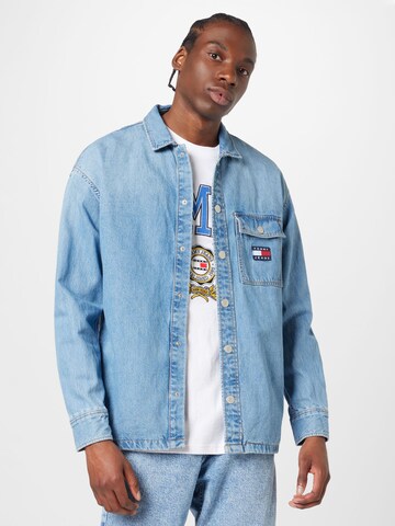 Tommy Jeans Comfort Fit Hemd in Blau: predná strana