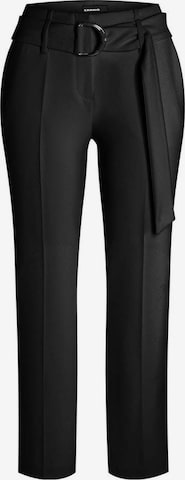 Cambio Loose fit Pleated Pants 'Kaia' in Black: front