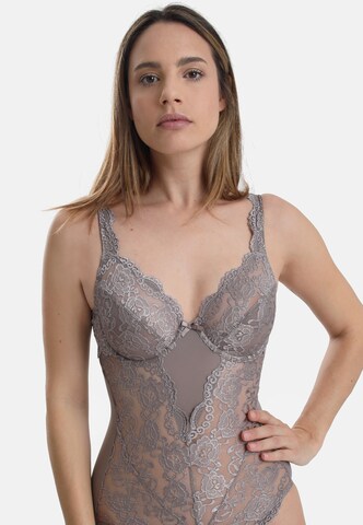 sassa Bodysuit 'CLASSIC LACE' in Brown