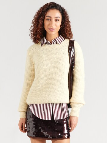 PIECES Trui 'PCRinna' in Geel: voorkant