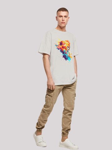 F4NT4STIC Shirt 'Basketball Sports Collection - Abstract player' in Grijs