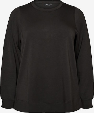 Camicia da donna 'MALISA' di Zizzi in nero: frontale