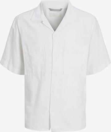 JACK & JONES - Regular Fit Camisa 'Camp' em branco: frente