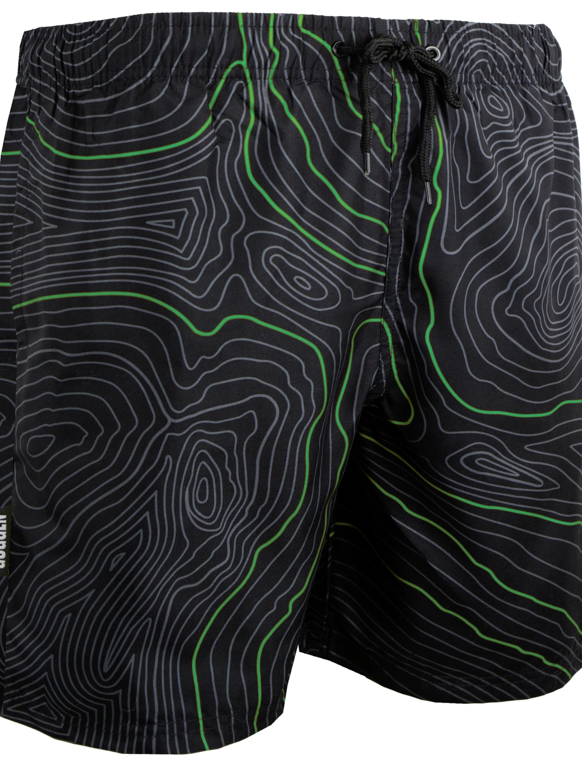 Guggen Mountain Badeshorts 'Boardshorts 2335' in Grün: Vorderseite