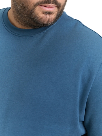 TOM TAILOR Men + Sweatshirt in Blue
