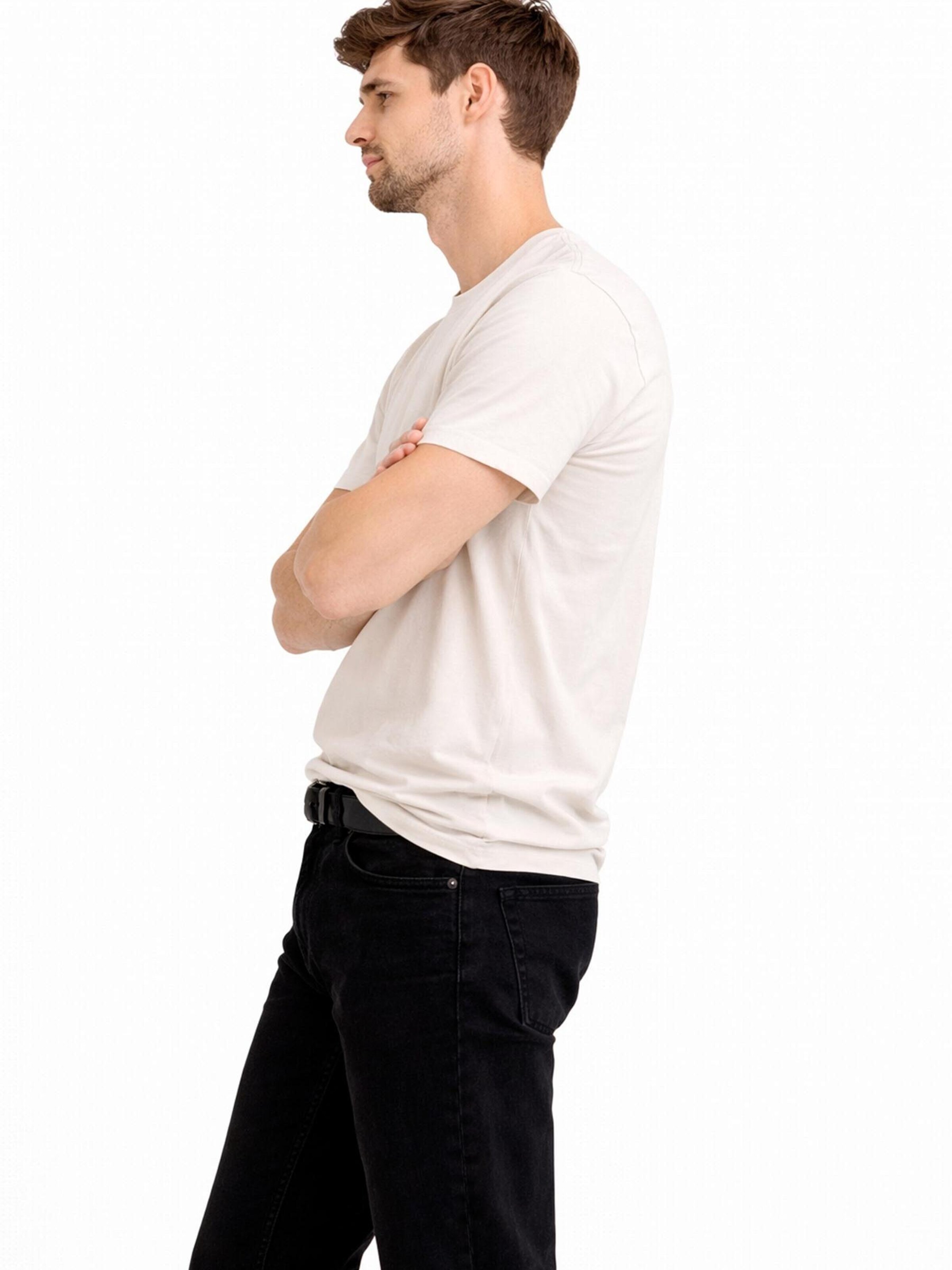 A Question Of (AQO) Shirt 'Anders Tee Garment Dyed' in Wit