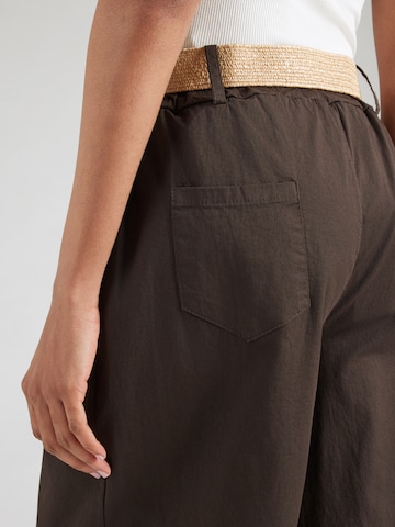 ZABAIONE Wide leg Pleat-front trousers 'Ja44ana' in Brown