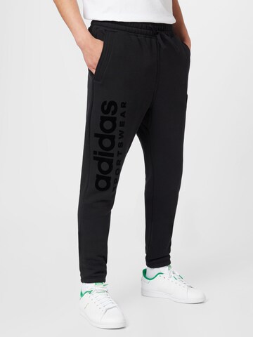 ADIDAS SPORTSWEAR Tapered Workout Pants 'Lounge' in Grey: front