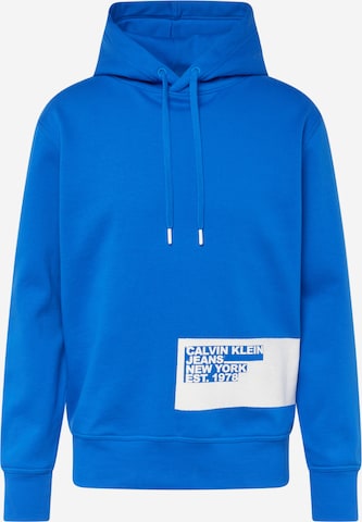 Calvin Klein Jeans Sweatshirt 'STENCIL' in Blue: front