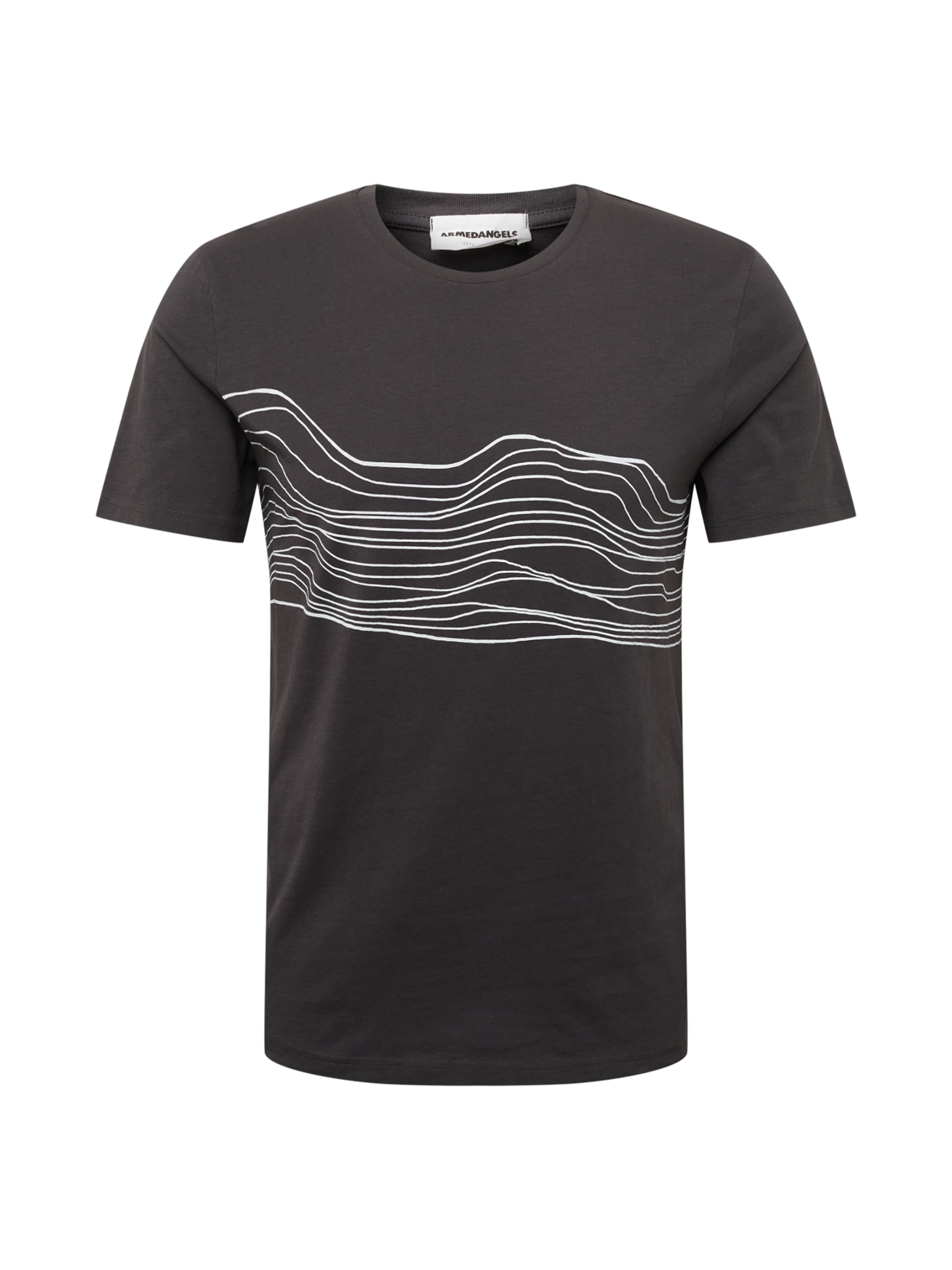Männer Shirts ARMEDANGELS T-Shirt 'JAAMES SOUND WAVES' in Dunkelgrau - LT66540