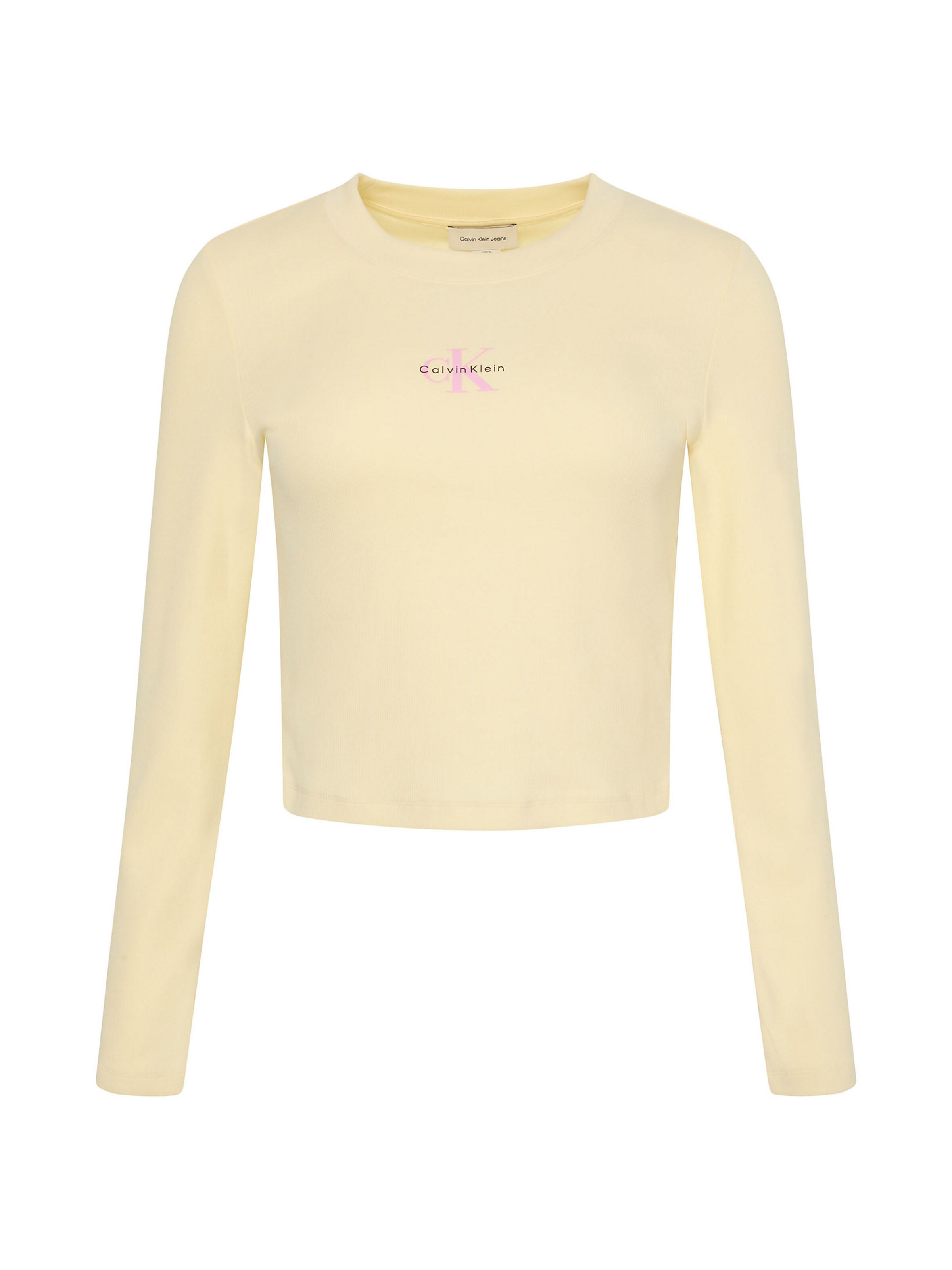 T-shirt Calvin Klein Jeans en jaune : devant