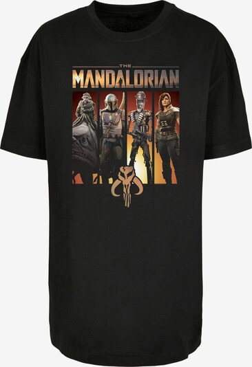 F4NT4STIC T-Shirt 'Star Wars The Mandalorian Character Line Up' in dunkelgrau / hellorange / rot / schwarz, Produktansicht
