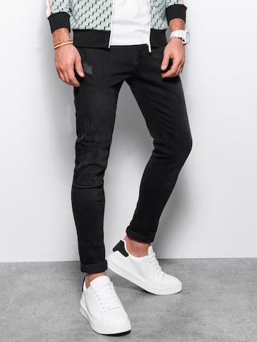 Ombre Slimfit Jeans 'P1062' in Schwarz