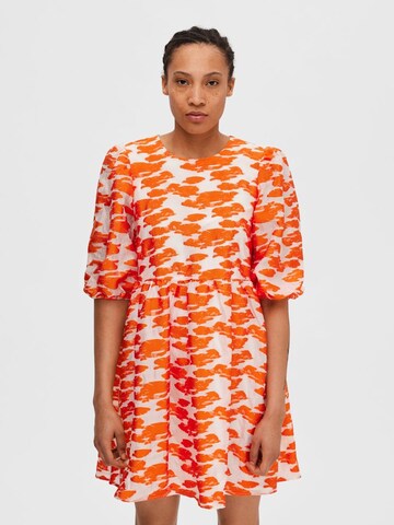 Robe SELECTED FEMME en orange : devant