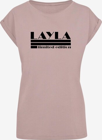 Merchcode Shirt 'Layla' in Roze: voorkant