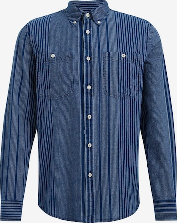 WE Fashion Klasický střih Košile – modrá: přední strana