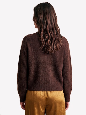 Honnête Atelier Gebreid vest 'Ophelia' in Bruin