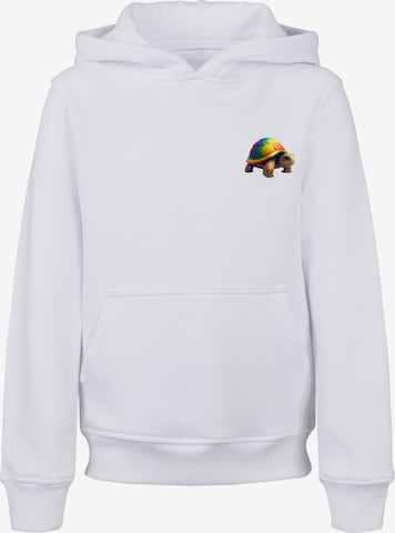 F4NT4STIC Sweatshirt 'Rainbow Turtle' in Wit: voorkant