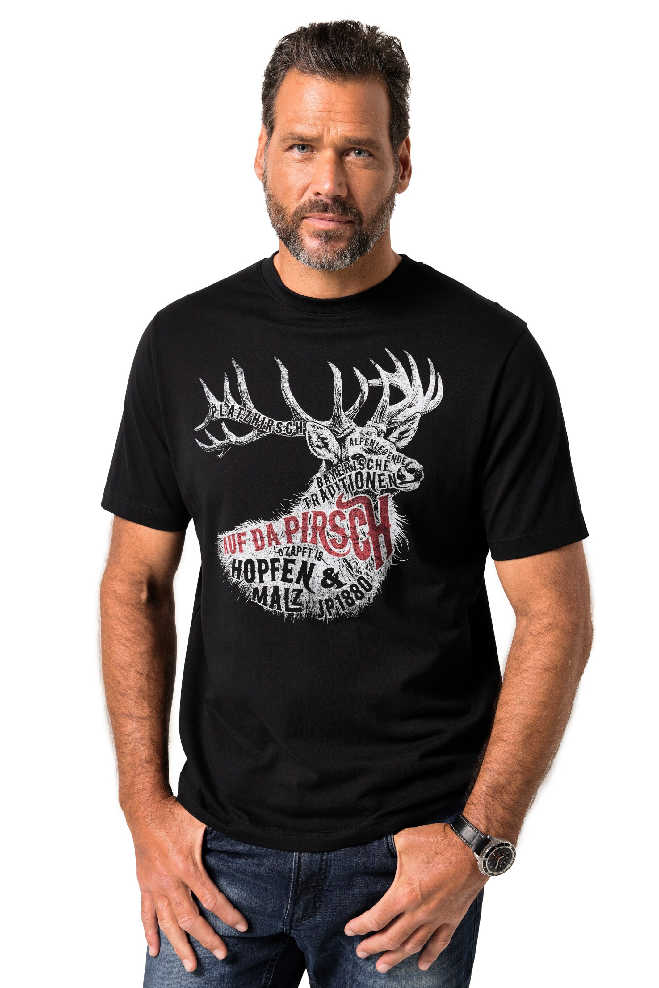 JP1880 Shirt in Black: front