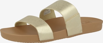 REEF Beach & Pool Shoes 'Cushion Vista' in Gold: front