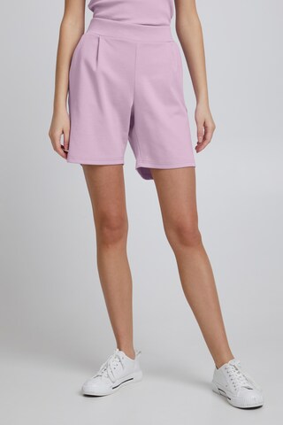 Regular Pantalon 'Kate' ICHI en violet : devant